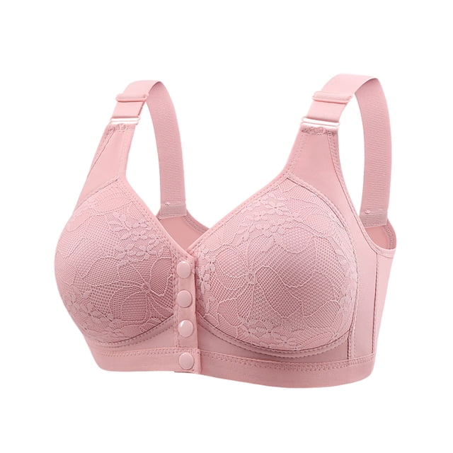 Yuzhih Seamless Front Closure Bras for Women No Underwire with Support Bra Full Coverage Soft Bralettes