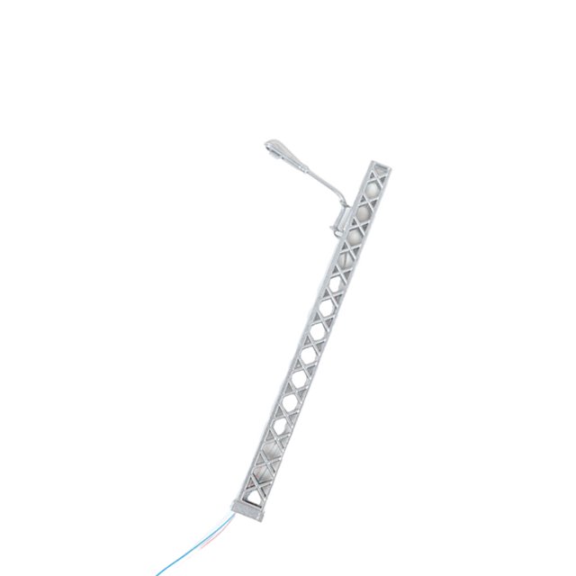 Youkk Model Railway Lamp Classical Mini Landscape Layout Lightweight Ladder Streetlights Resistance Outdoor LED Metal Lamppost Silver(White Light)
