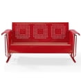 thumbnail image 3 of Crosley Furniture Bates Metal Gliding Patio Sofa in Bright Red, 3 of 7