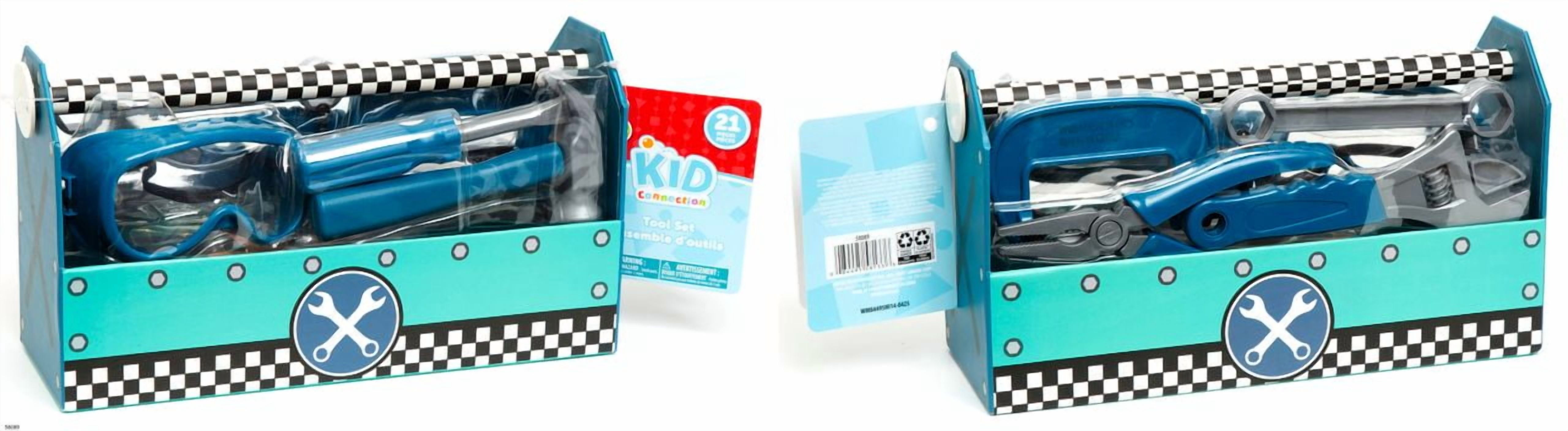 Kid Connection Ensemble d'outils de jeu pour enfants avec outils jouets et mallette