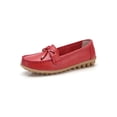 thumbnail image 3 of MAWCLOS Ladies Moccasins Comfort Nursing Shoes Slip On Resistant Loafers Bow Work Boat Shoe Red 6, 3 of 7