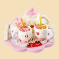 thumbnail image 2 of CIMAXIC 1 Set Kids Tea Ware Toys Wooden Tea Ware Toys Simulation Pink Tea Ware Toys Wooden Children Toys (Accessories for Random Color),7.48"X7.48"X4.72", 2 of 4