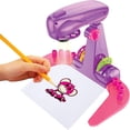 thumbnail image 3 of Writing & Drawing Board for Kids Projector Drawing Toy with Erasable Doodle Board Intelligent Projection Tool 4 Cartoon Patterns 12 Color Brushes Educational Art Experience, 34x30 cm, Purple, 3 of 8
