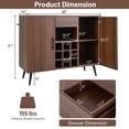 thumbnail image 3 of Costway Buffet Bahut Armoire Bar à Vin Armoire avec Tiroir et Tablettes Ajustables, 3 of 10