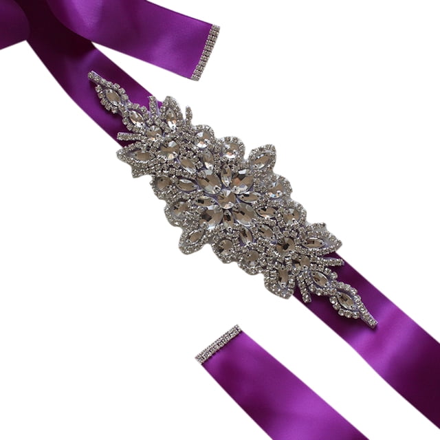 mmirethe Wedding Ribbons Bridal Belt Dress Prom Crystal Sashes Evening Party Handmade Rhinestones Waistband