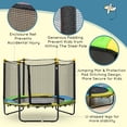 thumbnail image 4 of Qaba Trampoline pour Enfants, Trampoline Intérieur Extérieur avec Filet d'Enceinte, Noir, 4 of 10