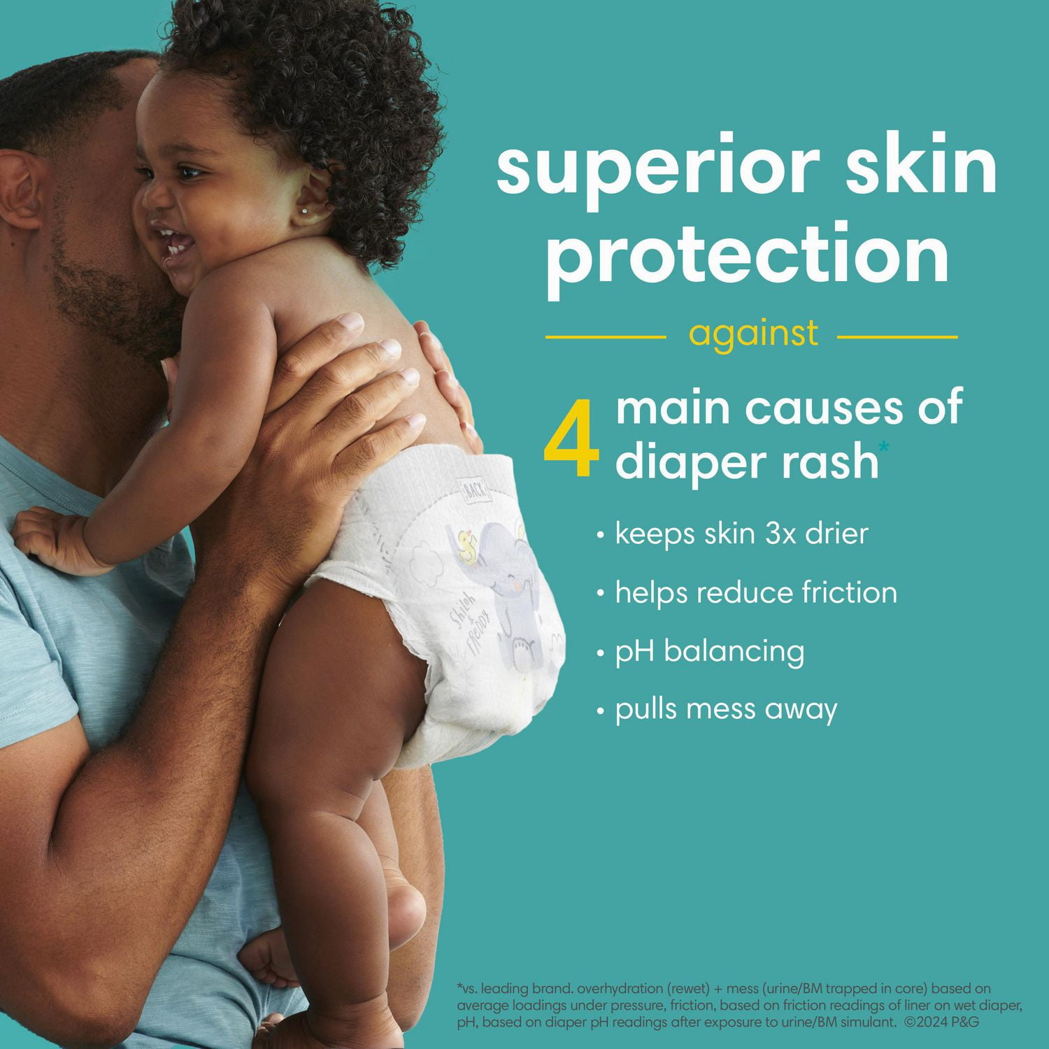 Pampers Swaddlers Couches, Taille 3 (13-26 lbs), Absorbantes, Garde Bébé au Sec et Confortable, Couche Jetable pour Bébé Sans Danger pour la Peau