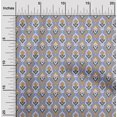 thumbnail image 1 of oneOone Silk Tabby Fabric Damask Ikat Print Fabric By The Yard 42 Inch Wide, 1 of 1