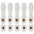 thumbnail image 2 of jifeng 5 Sets White Leather Buckle Purse Hasp Notebook Buttons for DIY Handmade Bag, 2 of 8