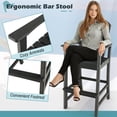 thumbnail image 4 of Gymax 2PCS HDPE Bar Height Stool Tall Chair Armrest Footrest All Weather Outdoor Patio, 4 of 10