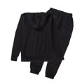 thumbnail image 2 of Kmbangi Men Sports Set, Solid Color Hoodie Zip Tops, Long Loose Pants Suit, 2 of 5