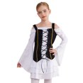 thumbnail image 2 of Aislor Robe Pirate Victorienne Renaissance pour Filles Manches Longues Robe Midi en Dentelle avec Gilet Ensemble Costume Halloween Blanc Noir 14, 2 of 7