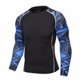 thumbnail image 1 of RUNQHUI Men's Long Sleeve Rash Guard Shirt Swimwear UV UPF 50+ Protection Swim Shirt Wetsuit Tops Type D XXL, 1 of 4