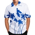 thumbnail image 2 of DPTALR Chemise à Manches Courtes à Col à Revers à Imprimé Hawaïen pour Homme, 2 of 7