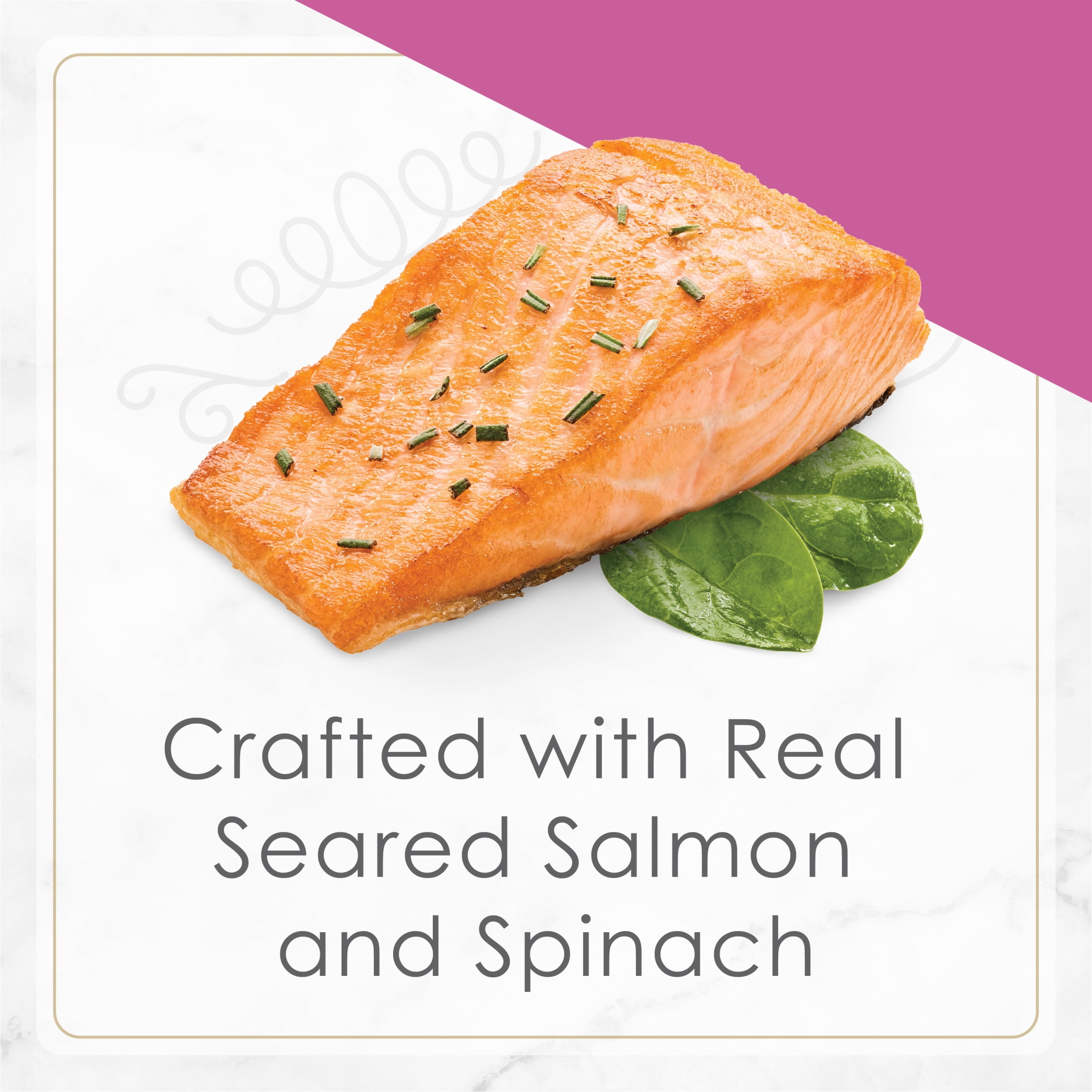 Fancy Feast Petites Seared Salmon Entrée with Spinach in Gravy, Wet Cat Food 79.4g