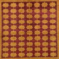 thumbnail image 1 of Ahgly Company Tapis d'Intérieur Carrés Abstraits Rouges Abstraits pour Aire, 6 Pieds Carré, 1 of 6