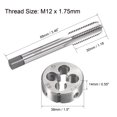thumbnail image 2 of Unique Bargains M12 x 1.75mm Metric Tap and Die Set Machine Thread Tap with Round Die, 2 of 6