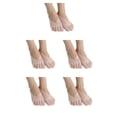 thumbnail image 3 of stanreset Polyester Low-Cut Liners Socks Women Adore Feet Happy All Day Long General Size Toe Socks Pink 5Set, 3 of 6