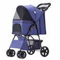 thumbnail image 1 of Pet Pet Stroller Lightweight Foldable Ventilate Oxford Portable Small Dog Stroller for Dogs Cats, 1 of 8