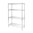 thumbnail image 4 of Hyper Tough 4 Tier Metal Storage Rack, 4-Shelf, 350lbs Loading Capacity, Storage Rack for Laundry, Bathroom, Kitchen etc. Chrome Color, 4 of 7