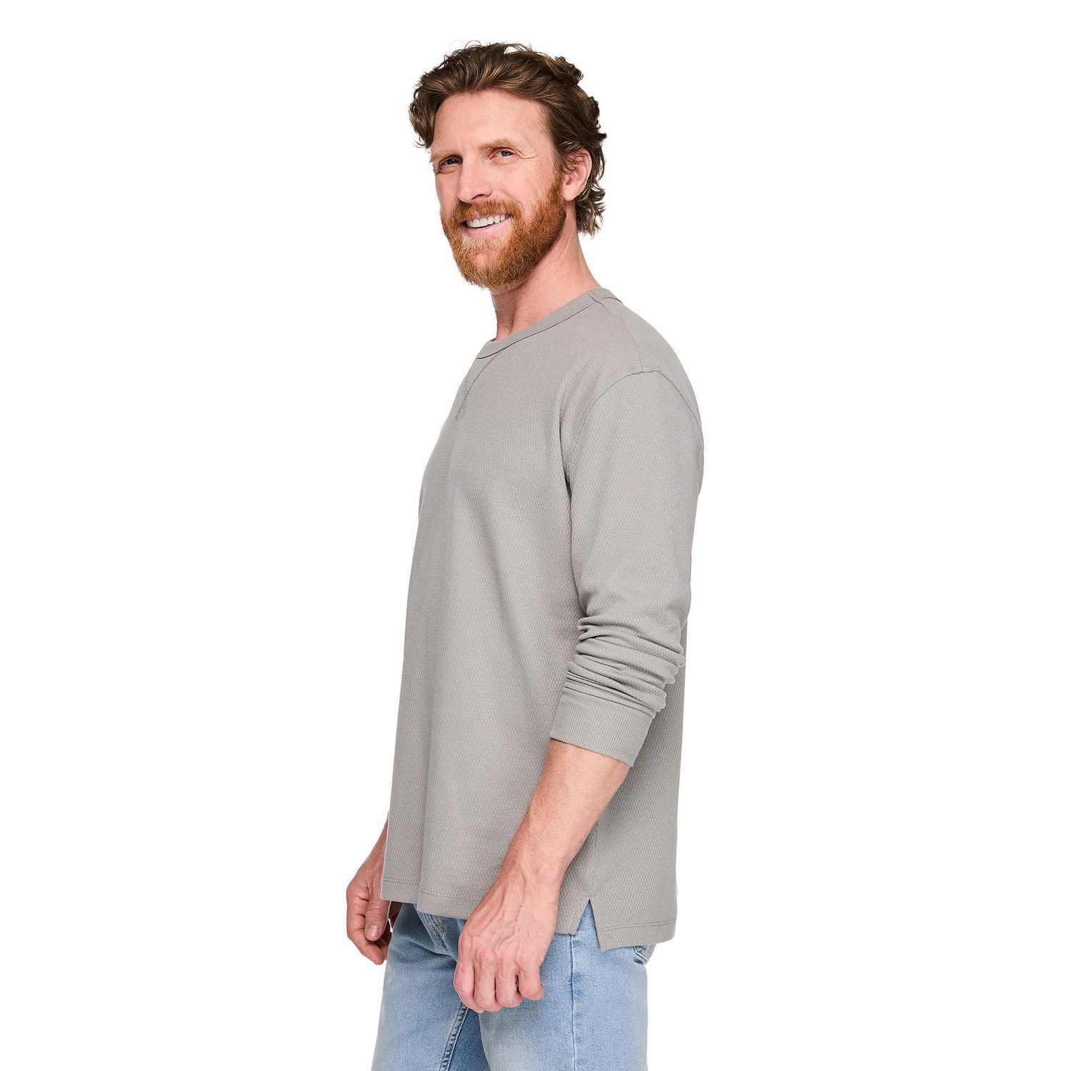 George Men's Long-Sleeve Textured T-Shirt