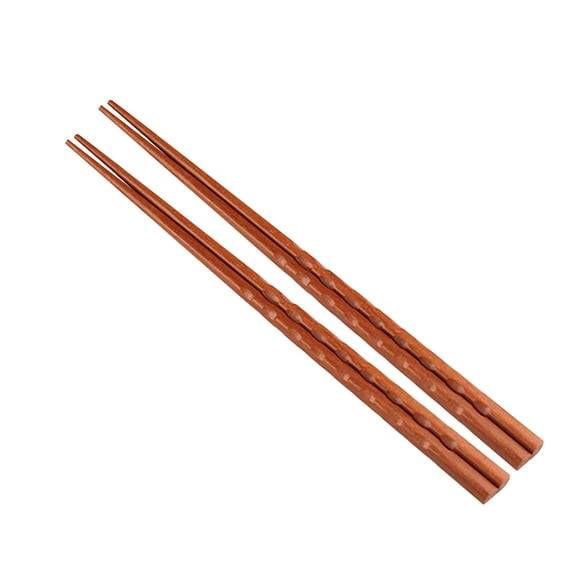 2 Paires Baguettes en Bois Naturelles Faites à la Main Vaisselle Baguettes Baguettes en Bois Acajou