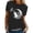 Black, variant on LUOGENLI Female T-shirts for Womens Womens Spring Summer Cats Printed Short Sleeve O Neck T Shirt Top T-shirts for Women Graphic Tee Funny Valentines Womens T-shirts Graphic Tees Easter White L