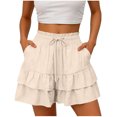 thumbnail image 4 of Sentmoon Shorts Décontractés pour Femmes Taille Haute Shorts Taille Haute Femmes Extensibles Couleur Unie Coupe Régulière Shorts de Course Femmes avec Poches Ravissant pour Adolescentes Été et Voyage P-2TG, 4 of 8