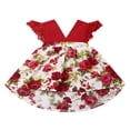 thumbnail image 1 of Summer Baby Girl Floral Yellow Romper Red Dress, 1 of 3