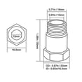 thumbnail image 3 of 2 Pcs M18x1.5 Stainless Steel Thread Adapter,oxygen Sensor Adapter Oxygen O2 Sensor, 3 of 5
