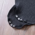 thumbnail image 3 of Faithtur Baby Boy Girl Long Sleeve Romper Ruffled Solid Color Bodysuit, 3 of 6
