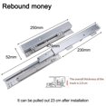 thumbnail image 3 of Drawer Slides Close Furniture Sliding Track Floor Mounting Guides Drawer Display Cabinet Damping Buffering Rebound Slide, 3 of 7