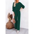thumbnail image 2 of ORUYROP Ensemble de Pull 2 Pcs pour Femmes Haut Court à Manches Longues et Pantalon Large, 2 of 7