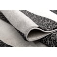 thumbnail image 4 of Rug Branch Mizuho 3' x 8' (2'8" x 8') Black/Grey Abstract Wave Indoor Runner Rug, Contemporary, Medium Pile, Stain-Resistant Hallway Carpet - Entryway, Mudroom, Bedroom, and Kitchen, 4 of 6