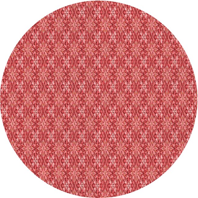 Ahgly Company Tapis d'Intérieur Ronds Transitionnels Rouges Lavables à la Machine, 5 Pieds Rond