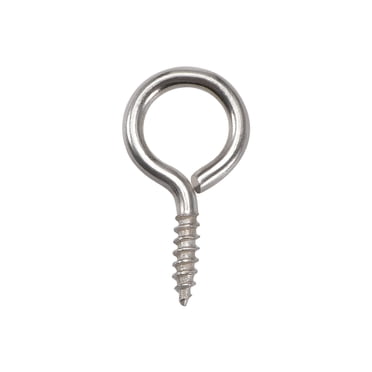 Unique Bargains 0.75" Small Screw Eye Hooks Self Tapping Screws Carbon Steel Blue Tone 25Pcs