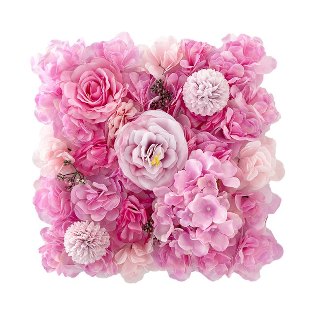 Premium Silk Roses and Hydrangeas Elegant Artificial Flower Wall Panels