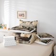 thumbnail image 4 of 7 Piece Bed in a Bag Twin Size Comforter Set for Kids Rustic Moose Bedding Set,Farm Deer Bear Reversible Bed Set,Hunting Themed Comforter with Sheet Set,All Season, 4 of 5