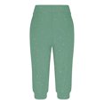 thumbnail image 4 of tarylea Womens Capri Pants Stretchy Drawstring Low Rise Jogger Pants Soft Comfy Lounge Cropped Yoga Pants with Pockets, 4 of 4