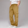 thumbnail image 3 of XZNGL Boys Sweatpants, Drawstring Waist, Multiple Pockets, Polyester Fabric, Relaxed Fit, Ankle-Length Jogger Style, for Daily Wear and Outdoor Activities, 3 of 7