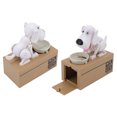 thumbnail image 4 of Puppy Money Bank, Dog Money Box Plastic Small  For Saving Money White Dog, 4 of 8