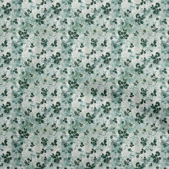oneOone Rayon Dark Green Fabric Floral & Greenery Sewing Material Print Fabric By The Yard 56 Inch Wide-UI