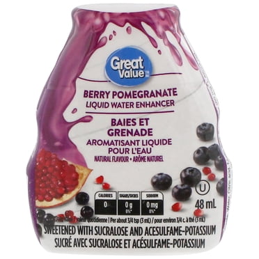 Great Value Baies et Grenade Aromatisant Liquide pour l'Eau 48ML