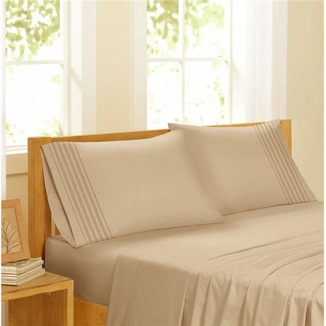 Egyptian Comfort Sateen Sheet Set, Taupe - Double