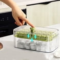 thumbnail image 2 of Iumwxz Kitchen Gadgets Ice Trays Ice Cubes Tray with Lid and Bin,32 Pcs Ice Cubes Molds with Ice,Easy Release & Save Space Ice Cubes Storage Container Set Green Plastic 50% Off Clear, 2 of 9