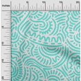 thumbnail image 2 of oneOone Georgette Viscose Turquoise Green Fabric Japanese Sewing Craft Projects Fabric Prints By Yard 42 Inch Wide, 2 of 4