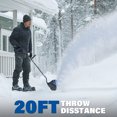 thumbnail image 2 of SOYUS Pelle à Neige Sans Fil, Souffleuse à Neige Électrique 20V, Largeur de Déneigement de 12 Pouces & Jet de Neige de 20 Pieds, avec Projecteur LED et Poignée avant Réglable (Batterie 4,0ah, Chargeur Rapide et Housse Anti-Poussière Inclus), 2 of 6