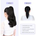 thumbnail image 4 of ORUYROP Extension de Queue de Cheval, extensions de Cheveux à Pince Griffe de 16 Pouces Queue de Cheval Cheveux Courts Bouclés Extension de Cheveux Pièce de Cheveux Synthétique d'Apparence Naturelle pour Femmes Noir Naturel, 4 of 6