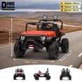 thumbnail image 2 of Kids on Wheelz HAVOC 3.0 24V 2-Seater Electric UTV Ride-On Car for Kids with Parent Remote Control, Reinforced Metal Frame, Quad Motors, LED Lights & Bluetooth Music, Red, 2 of 6
