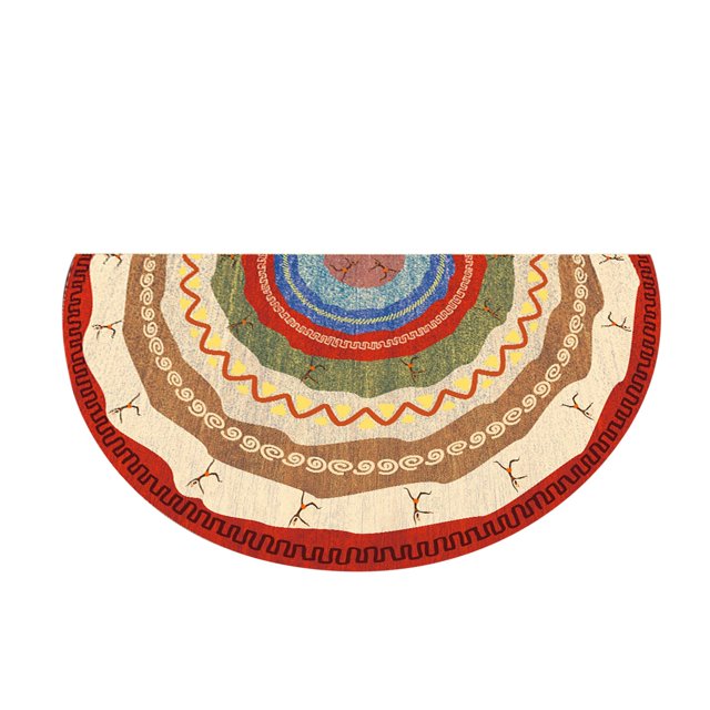 TIELUTT Semicircular Floor Carpet Mat Half Round Entrance Door Rug Non Welcome Doormat for Patio Front Door Knitted Blanket Size Throw Blanket Knit Comfy Rug of the Rings Blanket Cute Area Rugs